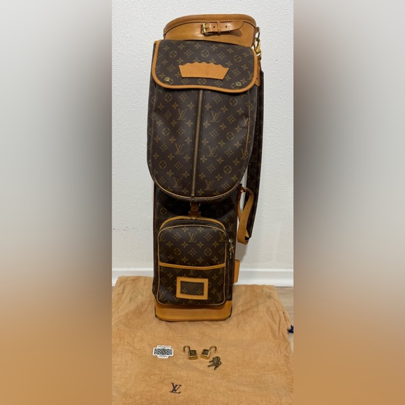 EUC Vintage LV Golf Bag with Dustbag and Locks/Keys SUPER RARE PIECE! - Picture 1 of 16